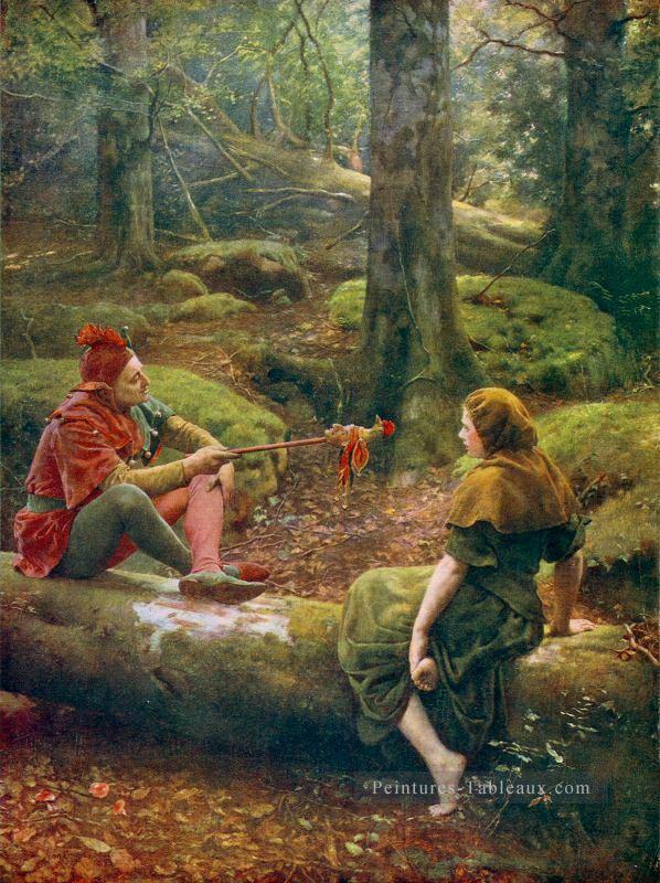 dans la forêt d’Arden 1892 John collier préraphaélite orientaliste Peintures à l'huile